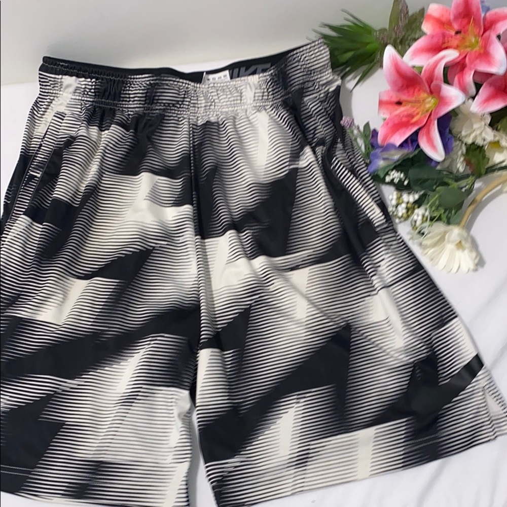 Nike DRI-FIT Athletic Black and White  Shorts